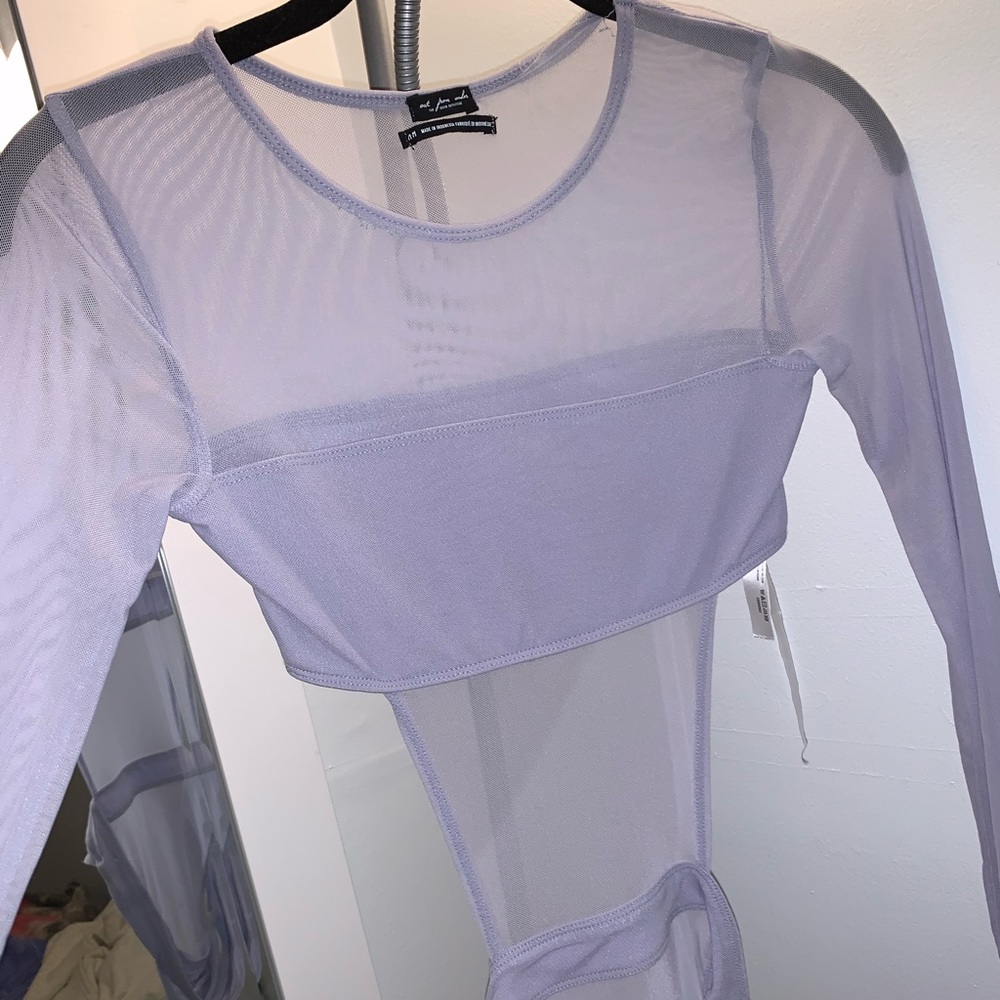 sheer cut out bodysuit